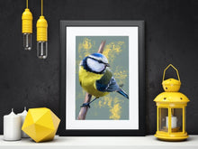 Load image into Gallery viewer, Blue Tit Bird Art Print &amp; Canvas
