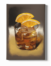 Load image into Gallery viewer, A Glass of Whiskey Art Canvas
