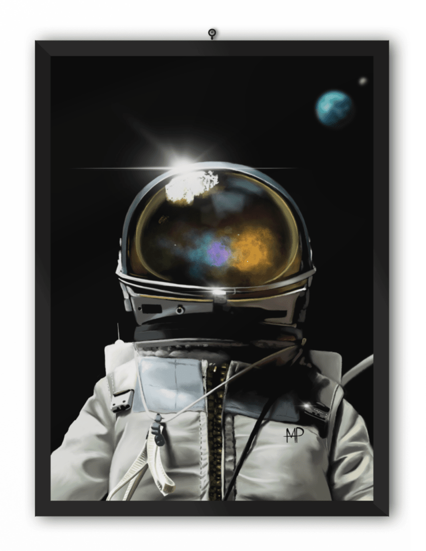 A Long Way From Home Astronaut Art Print