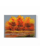 Load image into Gallery viewer, Autumn Snuggle Scenery Canvas Art

