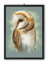 Load image into Gallery viewer, Barn Owl Bird Art Print
