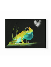 Load image into Gallery viewer, The Frog and the Moth Animal Canvas Art
