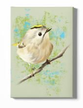 Load image into Gallery viewer, Goldcrest Bird Canvas Art
