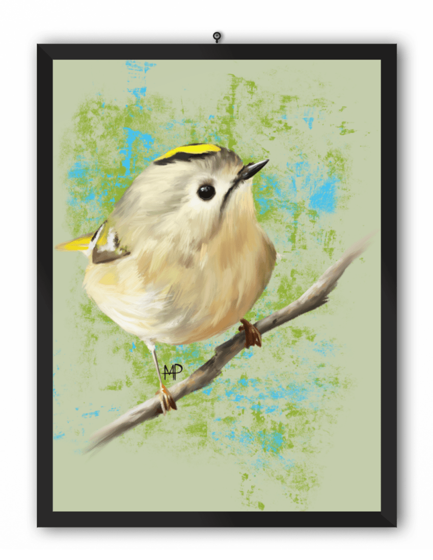 Goldcrest Bird Art Print