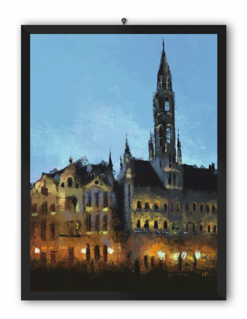 Grand Place Brussels Scenery Art Print