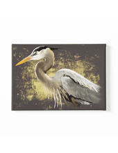 Load image into Gallery viewer, Grey Heron Bird Canvas Art
