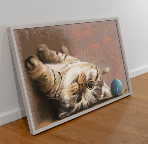 Playful Kitten Animal Art Print