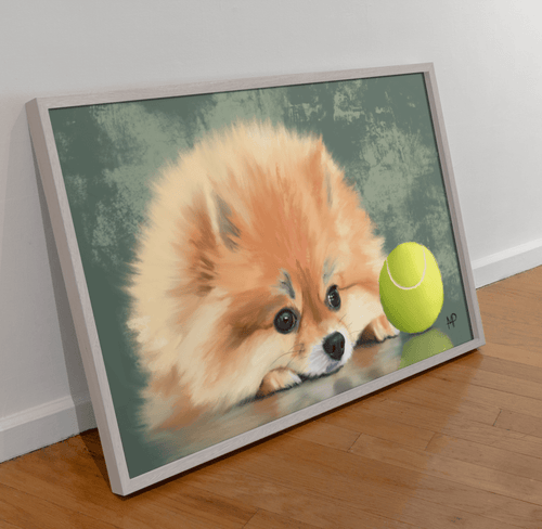 Pomeranian Dog Animal Art Print