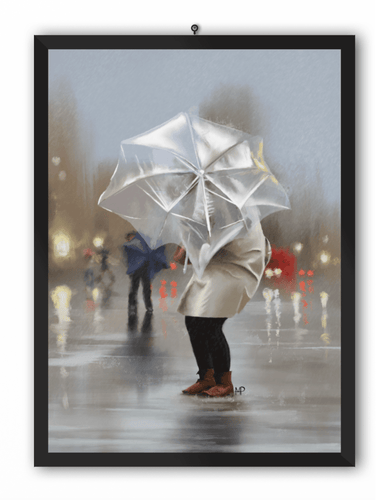 Rainy Morning Commute Art Print