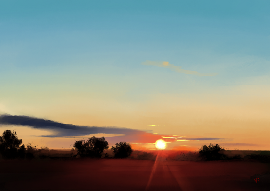 The End of Another Day Scenery Art Print & Canvas