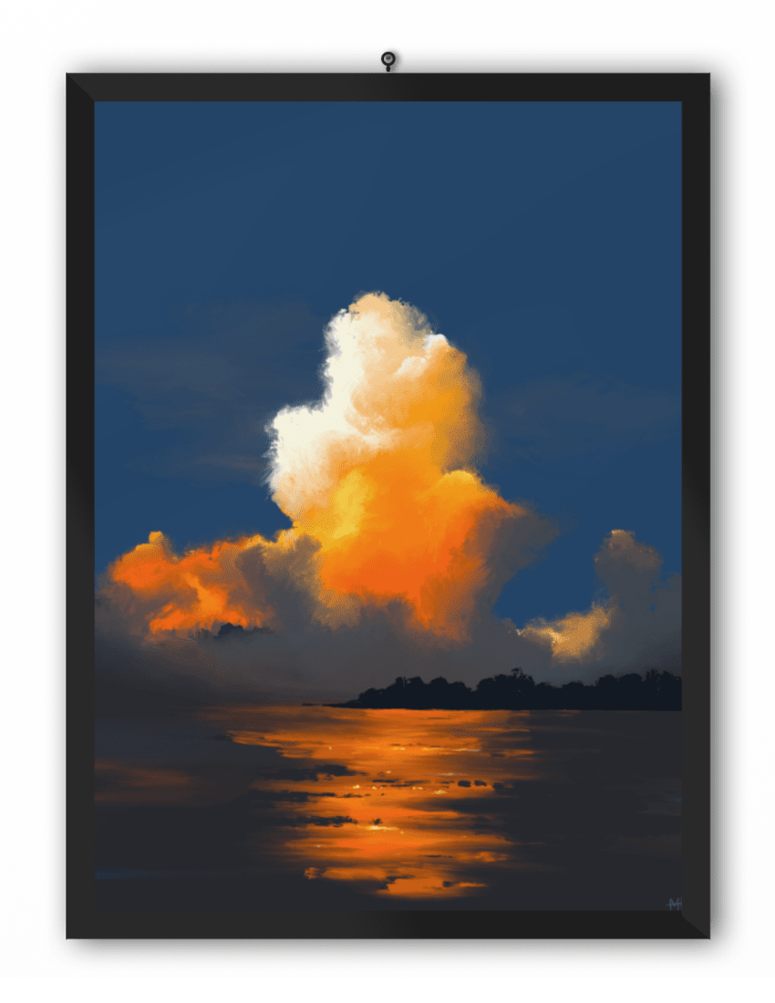 Tranquil Sunset Scenery Art Print