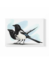 Load image into Gallery viewer, Two For Joy Magpie Bird Canvas Art
