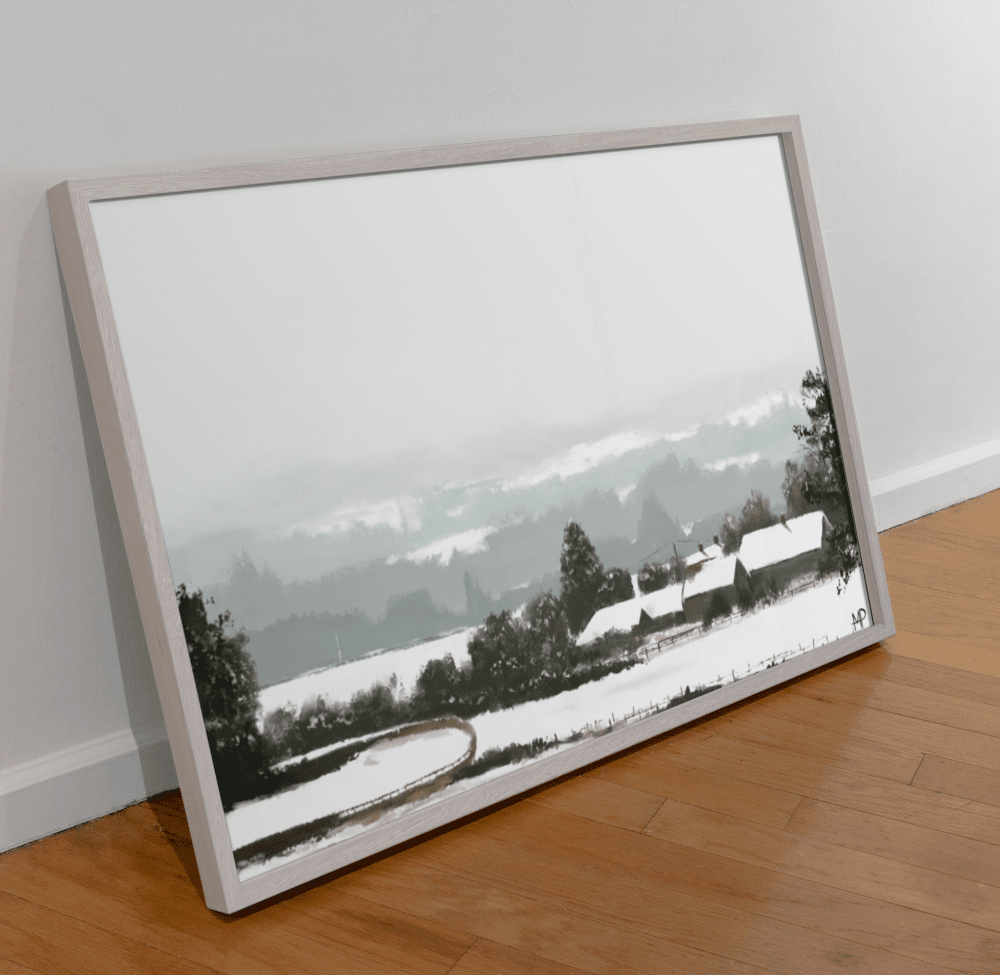 Winter Landscape Scenery Art Print