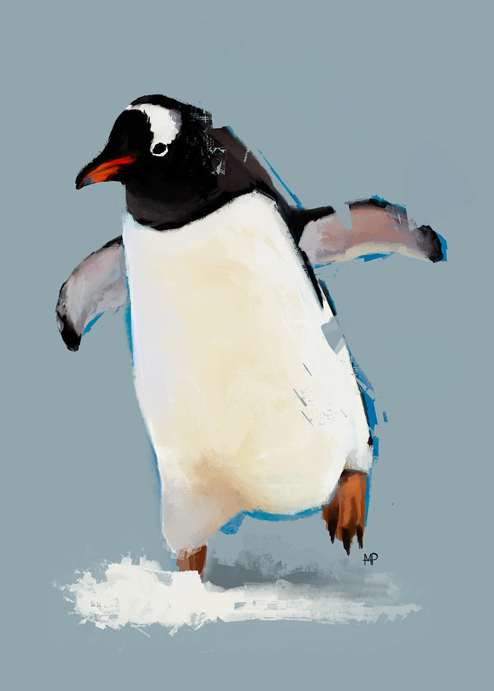 Happy Feet Penguin Bird Art Print & Canvas