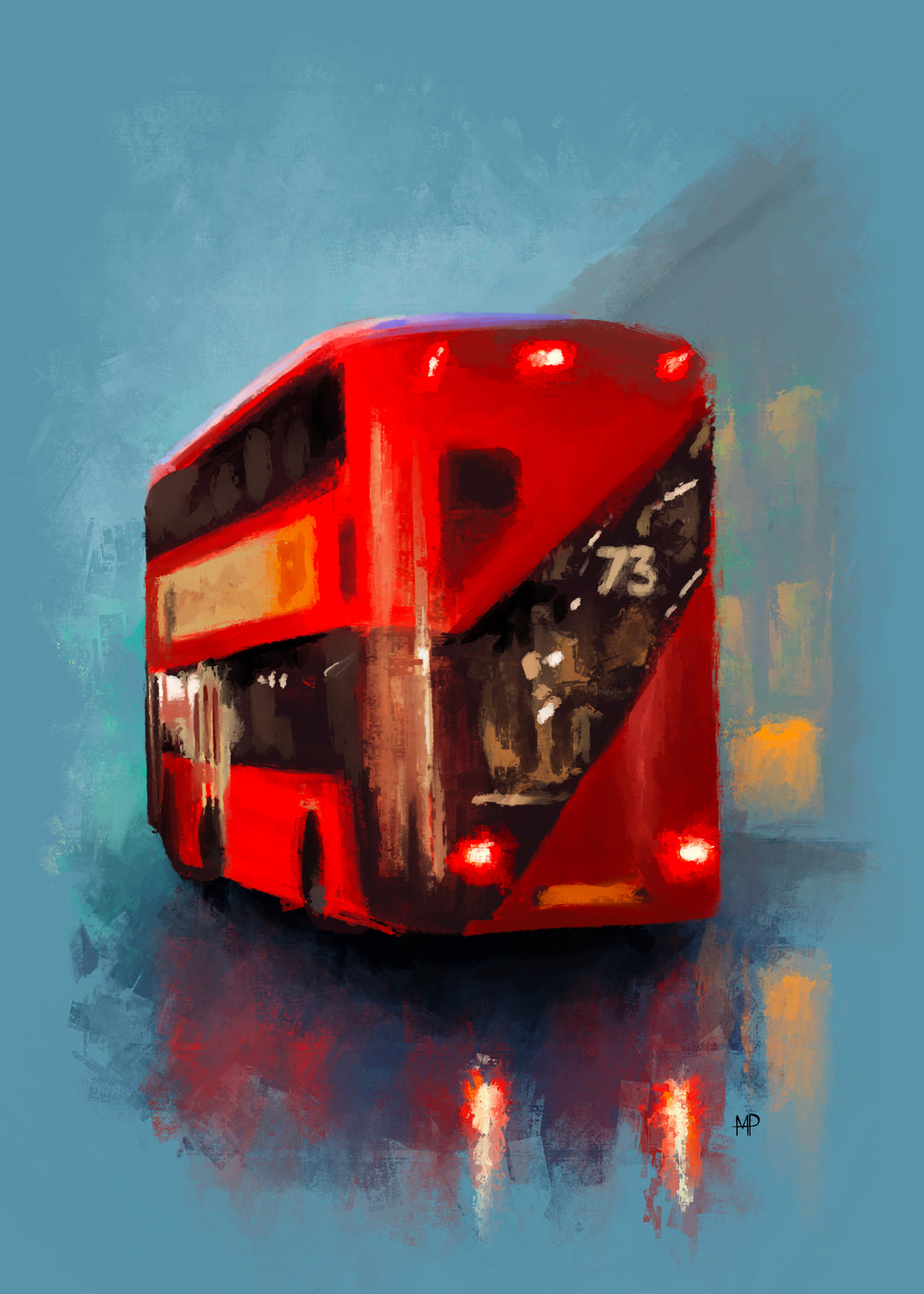 London Bus Art Print & Canvas