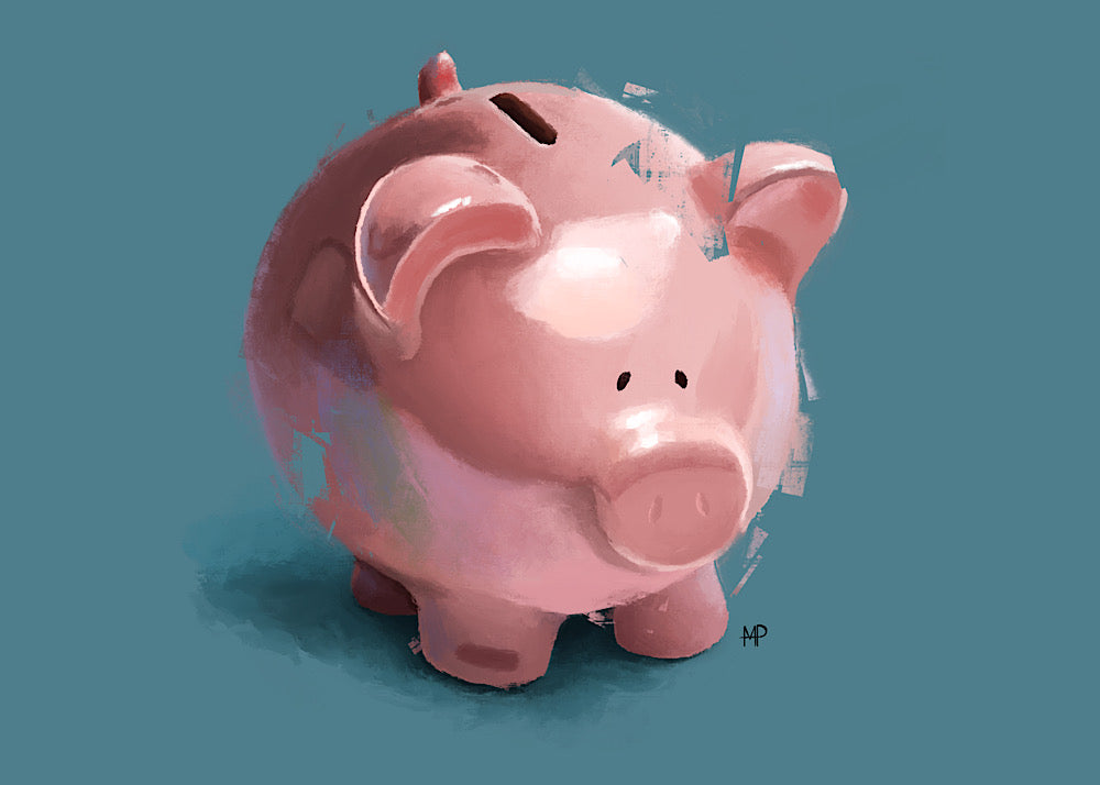 Piggy Bank Art Print & Canvas